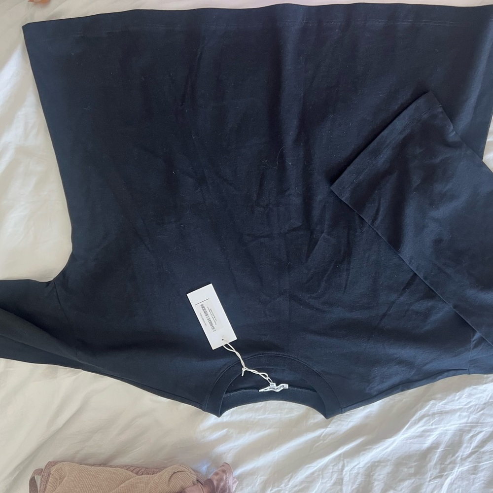 Reformation Black Long Wide Sleeve Shirt